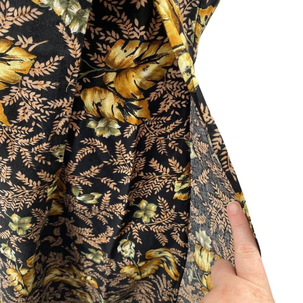 Vintage‎ Jamie Brooke floral cottage prairie midi dress size 14 Large Xlarge Y2K